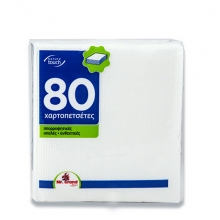 Mr. Grand Χαρτοπετσέτες Πολυτελείας Λευκές 80 τεμάχια