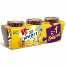 Δέλτα Smart Γιαούρτι Μπανάνα (2x145gr 2+1 Δώρο)