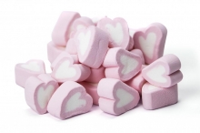 Marshmallow Καρδιές Ροζ-Άσπρο 50gr