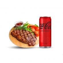 1 Μερίδα Μπριζόλα Χοιρινή Ριγανάτη + 1 Coca-Cola 330ml