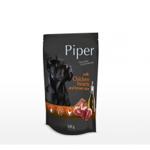 Piper Κονσέρβα για Σκύλους with Chicken Hearts and Brown Rice 500gr