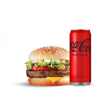 1 Burger επιλογής + 1 Coca-Cola 330ml ΔΩΡΟ