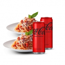 2 Μακαρονάδες Μπολονέζ + 2 Coca-Cola 330ml