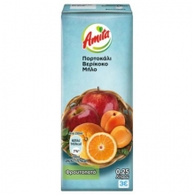 Amita Πορτοκάλι - Βερίκοκο - Μήλο 250ml