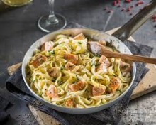 Σπαγγέτι με Σολομό και Κρέμα Γάλακτος