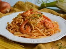 Λιγκουίνι με Φρέσκιες Γαρίδες