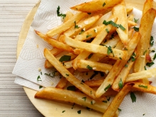 Πατάτες Τηγανητές με Gouda και Μανιτάρια ala Creme