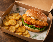 Crispy Chicken Bacon Burger