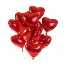 Mπαλόνι Kόκκινο με Kαρδιές και Hλιον