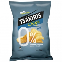 Tsakiris Πατατάκια 0% Προσθήκη Αλατιού 130gr
