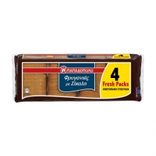 Παπαδοπούλου Φρυγανιές με Σίκαλη 4 Fresk Pack