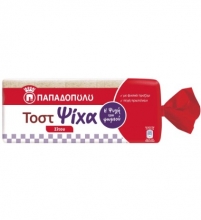 Παπαδοπούλου Ψωμί Τοστ Ψίχα Σίτου 450gr
