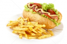 Hot Dog + Πατάτες