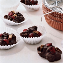 Βραχάκια με Μαύρη Σοκολάτα, Αμύγδαλο, Cranberries 180gr