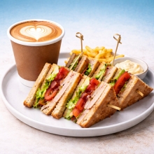 Brioche Club and Coffee Combo