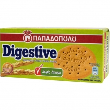 Digestive Παπαδοπούλου Χωρίς Ζάχαρη 250gr