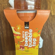Boom Bubble Tea Peach With Mango Pearls