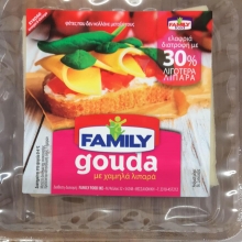 Family Gouda Φέτες Τοστ 30% Λιγότερα Λιπαρά 170gr