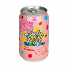 Lady Boba Bubble Tea Peach Strawberry Black Tea 330ml