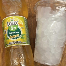 Loux Green Tea Lemon 500ml + Ποτήρι με Πάγο