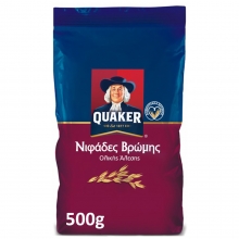 Quaker Νιφάδες Βρώμης Ολικής Αλεσης Σακούλα 500gr