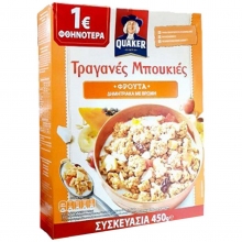 Quaker Τραγανές Μπουκιές Φρούτα 450gr