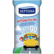 Septona Antibacterial Kids Υγρομάντηλα (15 τεμ)
