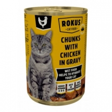 Γατοτροφή Rokus Chunks με Κοτόπουλο 410gr