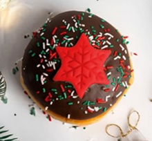 Christmas Red Snow Donut