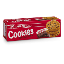 Cookies Παπαδοπούλου Κομμάτια Σοκολάτας 185gr