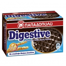 Digestive Παπαδοπούλου Μαύρη Σοκολάτα 200gr