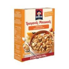 Quaker Τραγανές Μπουκιές Με Βρώμη Και Φρούτα 450gr