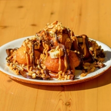 Λουκουμάδες Banoffee