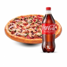 1 Πίτσα Οικογενειακή + 1 Coca-Cola 1lt