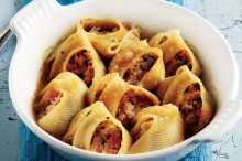 Κοχύλια Μεγάλα (Ζυμαρικά) Γεμιστά με Φρέσκο Σπανάκι και Φέτα