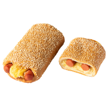 Μπριός με Διπλό Λουκάνικο και Τυρί