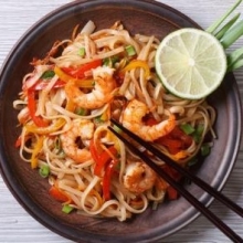 Noodles με Γαρίδες