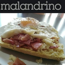 Egg and Bacon Open Sandwich