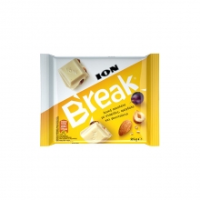 ION Break Λευκή Σοκολάτα με Σταφίδες, Αμύγδαλα, Φουντούκια 85gr