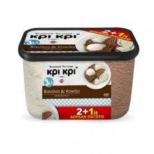 Οικογενειακή Συσκευασία Βανίλια και Κακάο 3lt