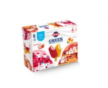 Greek Frozen Yogurt Mini Sticks Stawberry and Peach (οικογενειακό)
