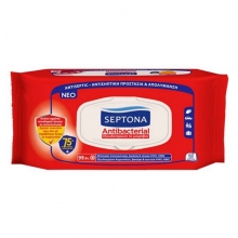 Septona Antibacterial Μωρομάντηλα 60 τεμ (Κόκκινα)