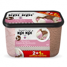 Κρι Κρι Βανίλια- Κακάο - Φράουλα 3lt