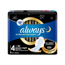 Always Ultra Secure Night Σερβιέτες No4
