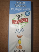 Κρέμα Γάλακτος Adoro για Ελαφριά Κουζίνα 200ml