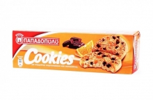 Cookies Παπαδοπούλου με Κομμάτια Πορτοκαλιού και Σοκολάτας 180gr