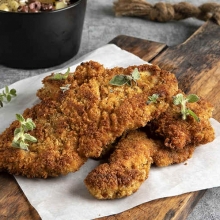 Crispy Σνίτσελ Κοτόπουλο Χειροποίητο Μερίδα Μεγάλη