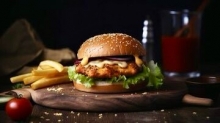 Golden BBQ Burger + Μερίδα Πατάτες + Αναψυκτικό