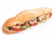 Μπαγκέτα με Κοτομπουκιές (30cm) + Γαρνιτούρα Επιλογής + Σωσάκι + Αναψυκτικό ή Μπύρα 330ml