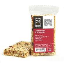 Μπάρα Δημητριακών Χειροποίητη Cranberry και Αμύγδαλο 70gr